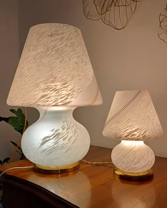 Coppia di lampade in vetro di Murano