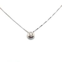 Collana punto luce diamante ct. 0,35 in oro bianco
