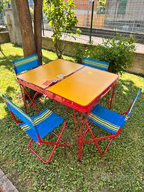 Tavolino pieghevole da campeggio anni 70 vintage