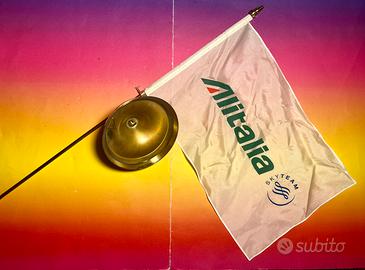 Vintage Alitalia Sky Team - Bandiera da scrivania