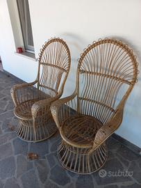 sedie da giardino vimini