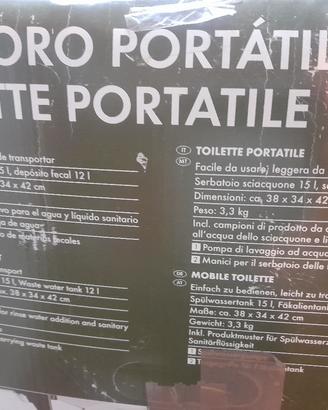 Toilette portatile mai usata