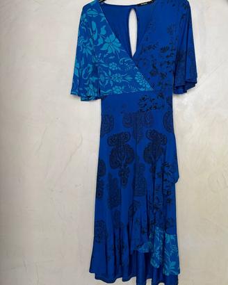 Abito midi bluette Desigual, taglia XL.