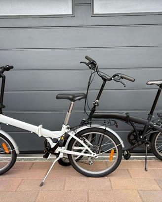 Coppia di bici pieghevoli accessoriate