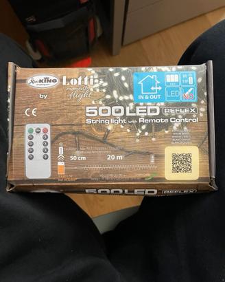 Luci Natale Catena Luminosa 500 LED a batteria