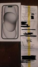 iPhone 15 sigillato con scontrino 1 giorno di vita