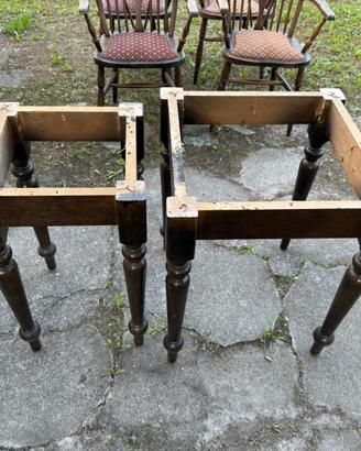 2 basi tavolo antico
