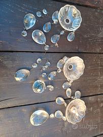 gocce e ricambi in vetro per lampadari