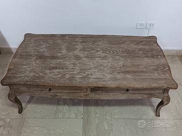 Tavolo basso etnico indiano in legno massello