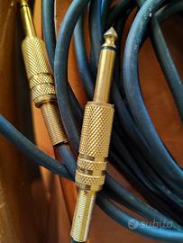 2 cavi per strumenti musicali 15 mt basso rumore