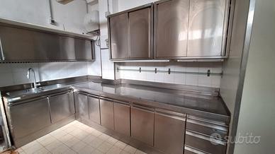 piano lavoro in acciaio inox 