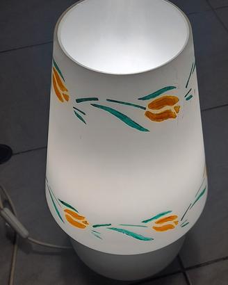 lampada in vetro opalino