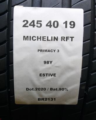 2 GOMME 245 40 19 MICHELIN RFT BR2131