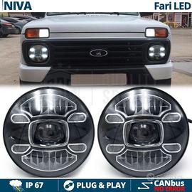 FARI LED 7'' Pollici Per LADA VAZ NIVA Bianco Puro