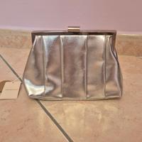 borsa pochette argento Nuova