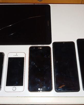 Lotto telefoni e tablet per pezzi – iPhone Samsung