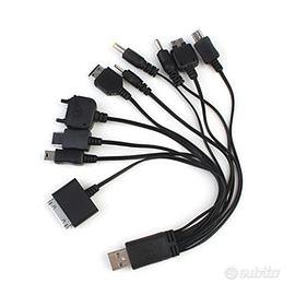 Cavo caricatore usb per cellulari universale 10 ad