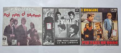 Set 3 dischi 45 giri "i Nomadi" i favolosi anni 60