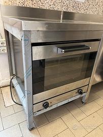 Mobile in acciaio porta forno