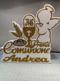 Sagoma polistirolo per Prima comunione nome Andrea