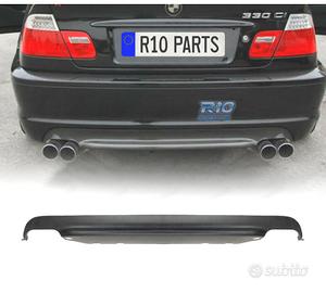 DIFFUSORE BMW E46 LOOK M M3 USCITE DOPPIE