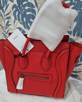 BORSA CELINE LUGGAGE MICRO  RED ROSSA *NUOVA*