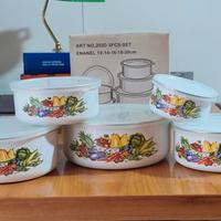 Casseruole vintage in metallo smaltato 