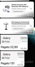 Video proietttore + supporto