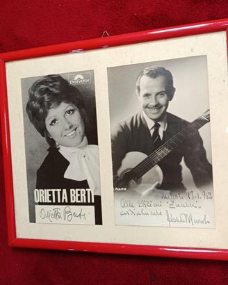 autografo Orietta Berti e Roberto Murolo