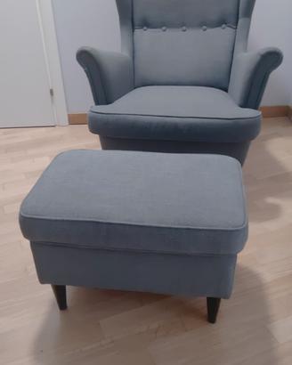 2 Set IKEA STRANDMON con poggiapiedi