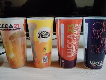 Bicchieri Lucca Comics edizioni 21 - 22 - 23 - 24