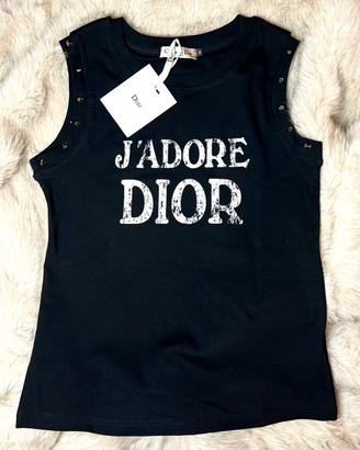 Canotta Top "J'Adore Dior" Nera