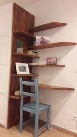 Libreria Mensole DIY legno massello artigianale