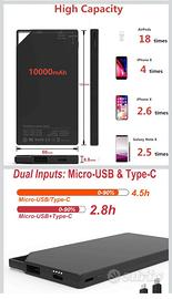 Power Bankb10000mAh  sottilissimo