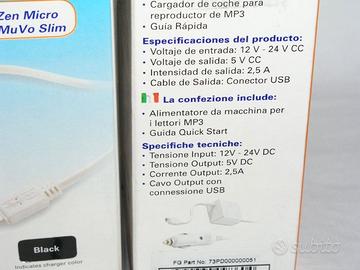 alimentatore mp3 Creative - mini USB  5v - 2,5A
