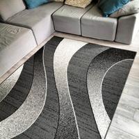 Tappeto grigio/nero/bianco pelo corto 160x230