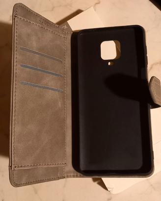 redmi note pro 9 COVER a libro grigio chiaro