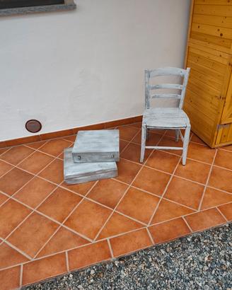 coppia di scatole in legno