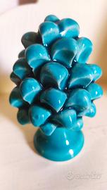 Pigna verde smeraldo in ceramica  siciliana h. 10 