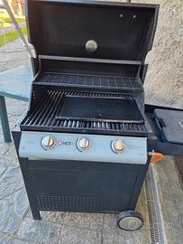 Griglia per barbecue a gas, 3 fuochi  con bombola