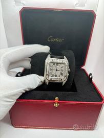 Cartier santos 100xl diamond/pave