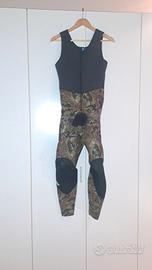 pantaloni/salopette muta 7 mm cressi mimetica