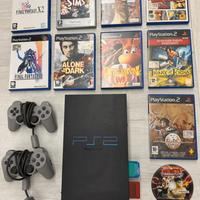 PlayStation 2 (2 joystick,10 giochi,2 memory card)