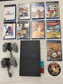 PlayStation 2 (2 joystick,10 giochi,2 memory card)