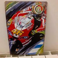 Arte Murale in Metallo di Moto Valentino Rossi