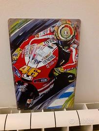 Arte Murale in Metallo di Moto Valentino Rossi