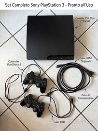 Sony PlayStation 3 Slim 160GB Nero PAL - 2 DualSho