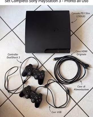 Sony PlayStation 3 Slim 160GB Nero PAL - 2 DualSho