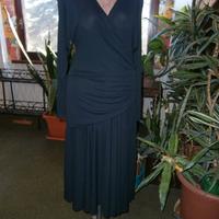 Abito da sera nero di maglina anni '80 taglia 46