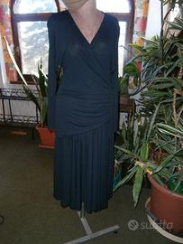 Abito da sera nero di maglina anni '80 taglia 46